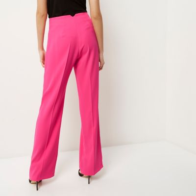 Bright pink wide leg trousers